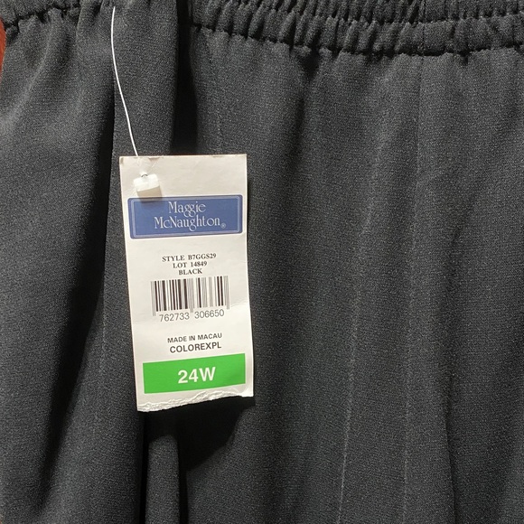 Maggie McNaughton vintage Black pull on elastic waist plus size 24W pants - Picture 13 of 13